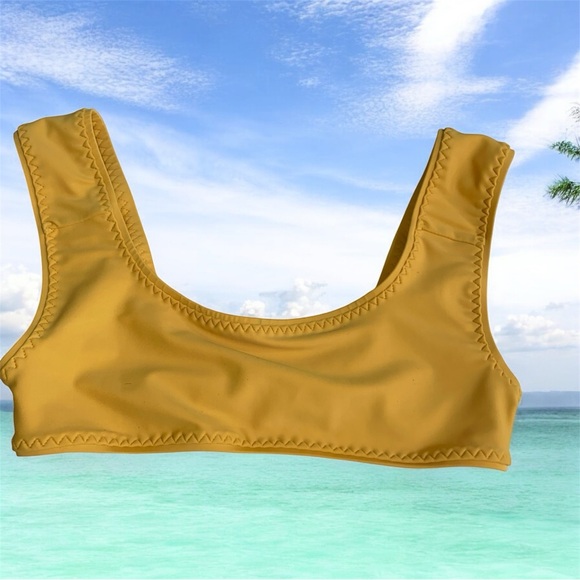 NWT Seea Goa Swimsuit Bikini Bra Top Color Saffron Size MEDIUM - TOP ONLY - Picture 1 of 10